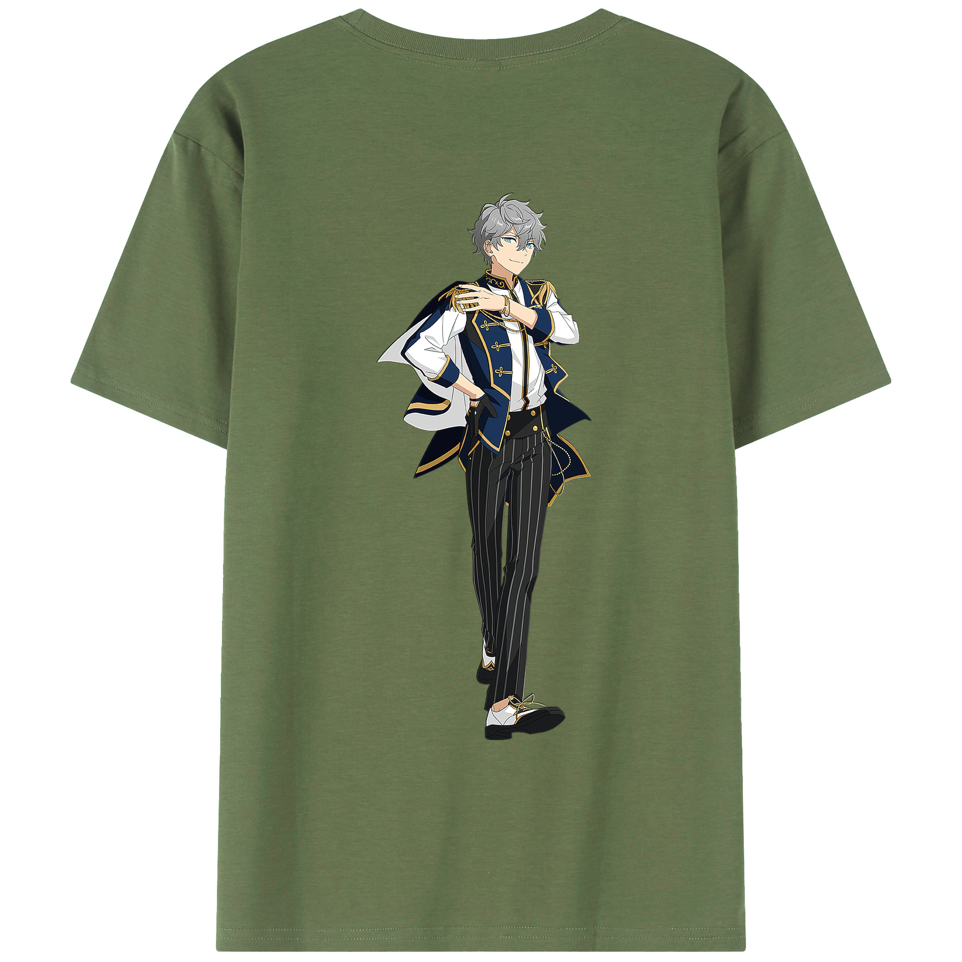 （画像用） あんさんぶるスターズ! Ensemble Stars 綿100％ メンズ半袖Tシャツ（バックプリント） 通気性